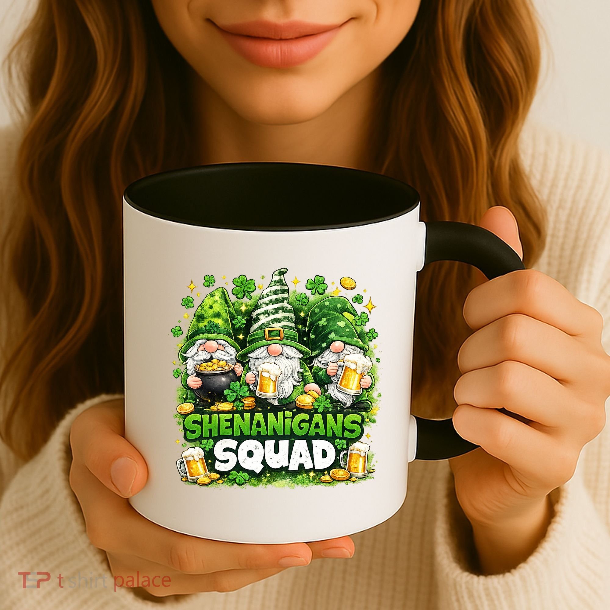 St Patricks Day Irish Gnomes Shenanigans Squad Coffee Mug