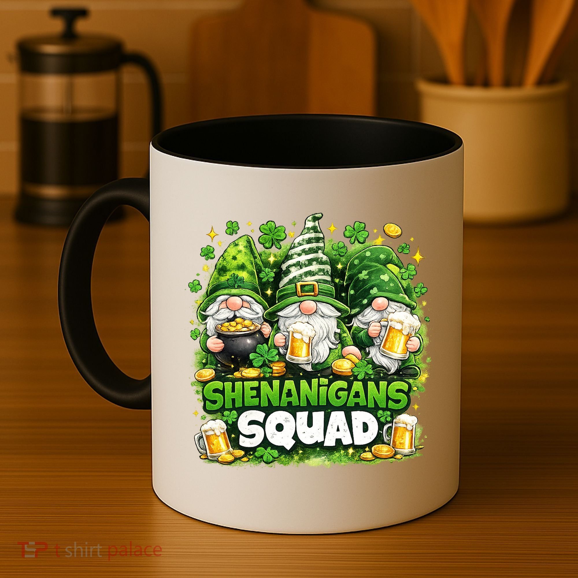 St Patricks Day Irish Gnomes Shenanigans Squad Coffee Mug