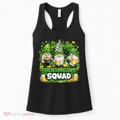 St Patricks Day Irish Gnomes Shenanigans Squad Women's Tank Top