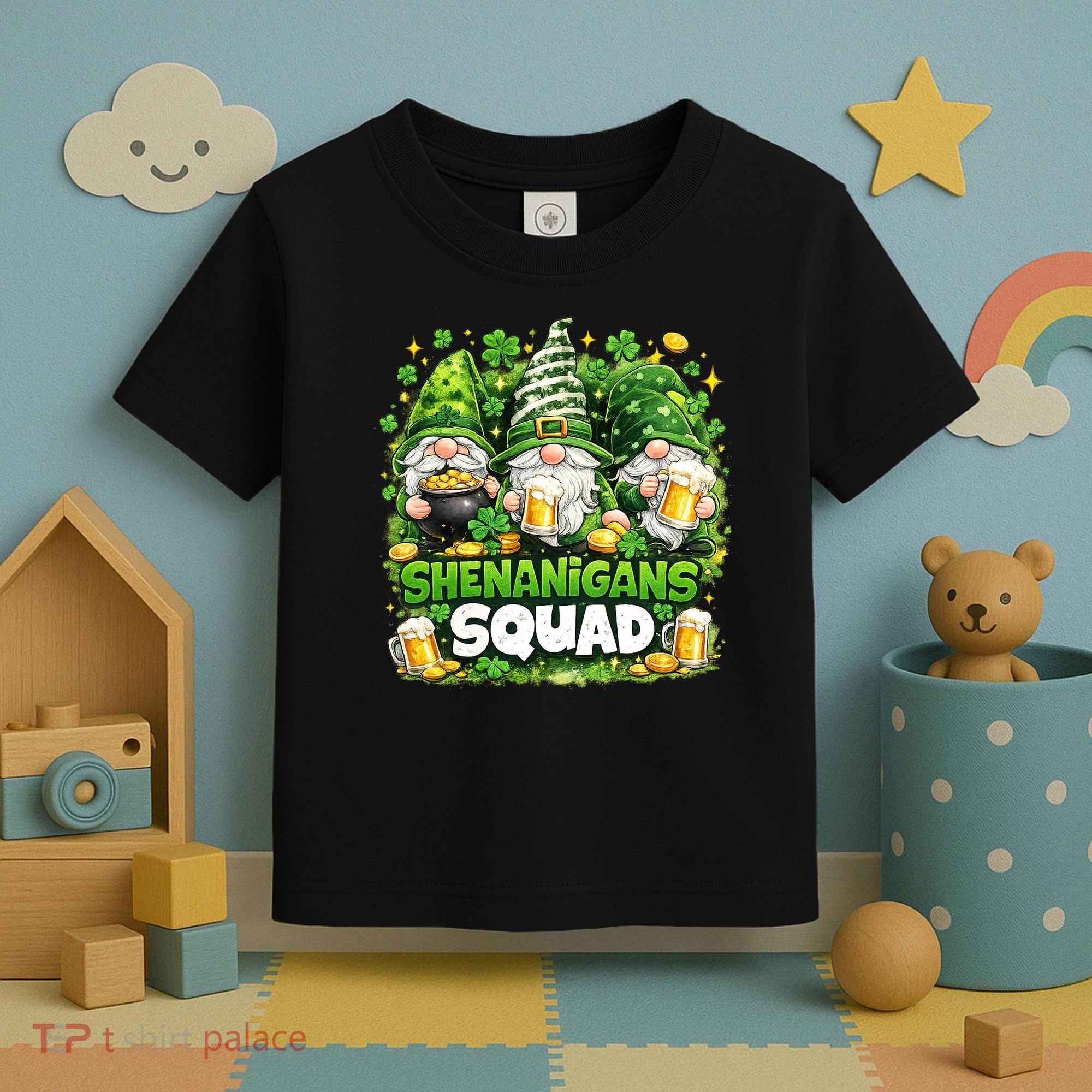 St Patricks Day Irish Gnomes Shenanigans Squad Toddler T-Shirt