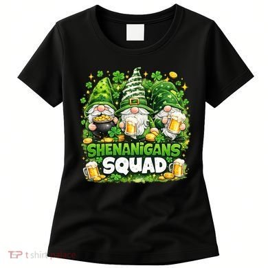 St Patricks Day Irish Gnomes Shenanigans Squad Women's T-Shirt
