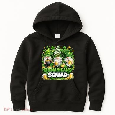 St Patricks Day Irish Gnomes Shenanigans Squad Kids Hoodie