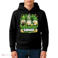 St Patricks Day Irish Gnomes Shenanigans Squad Kids Hoodie thumb 4
