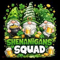 St Patricks Day Irish Gnomes Shenanigans Squad Kids Hoodie thumb 5