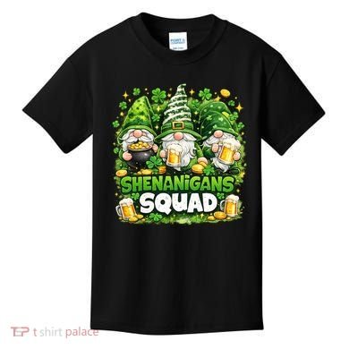 St Patricks Day Irish Gnomes Shenanigans Squad Kids T-Shirt