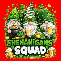St Patricks Day Irish Gnomes Shenanigans Squad Santa Hat thumb 1