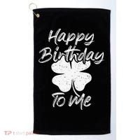 St. Patrick's Day Happy Birthday Lucky Leprechaun Irish Golf Towel thumb 0