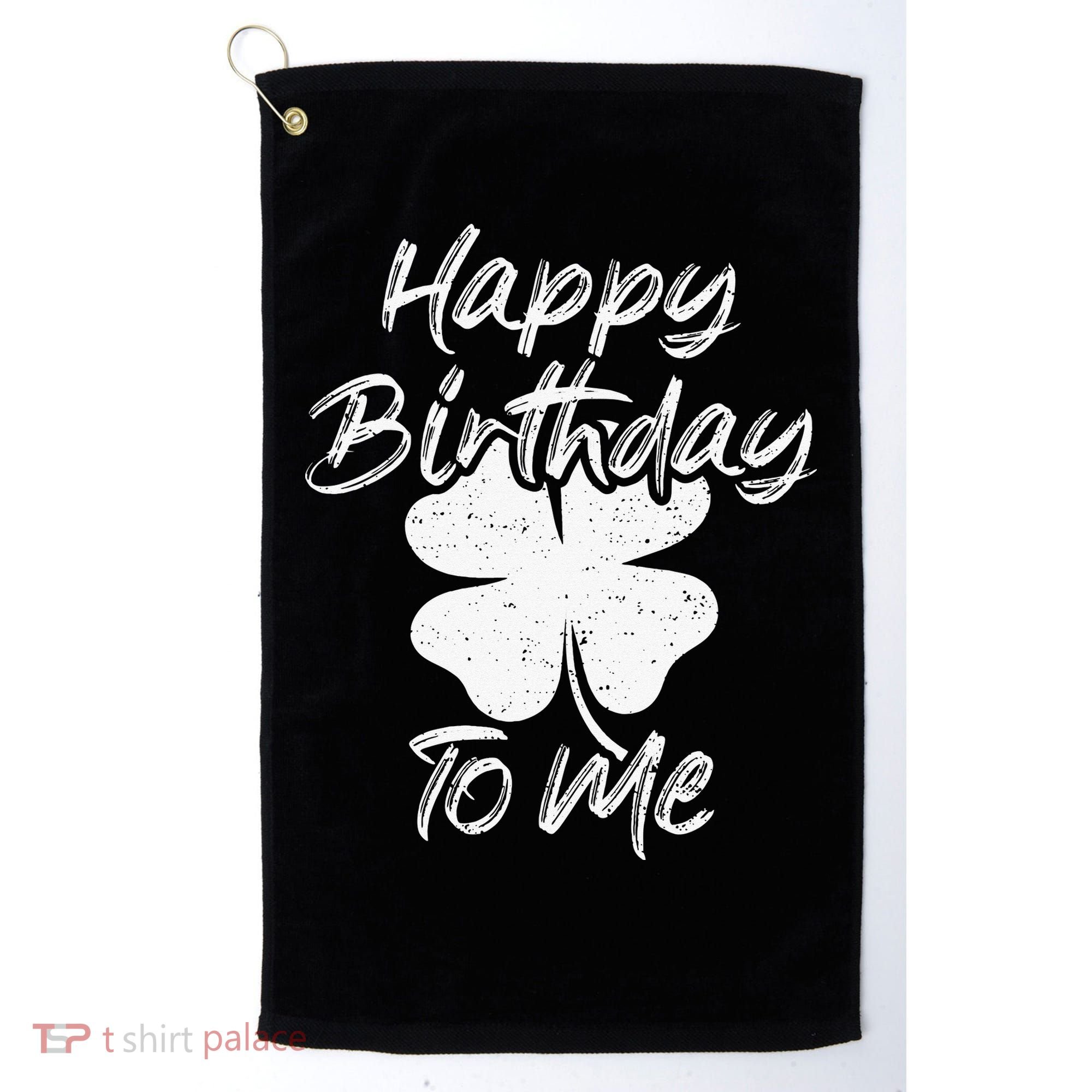 St. Patrick's Day Happy Birthday Lucky Leprechaun Irish Golf Towel