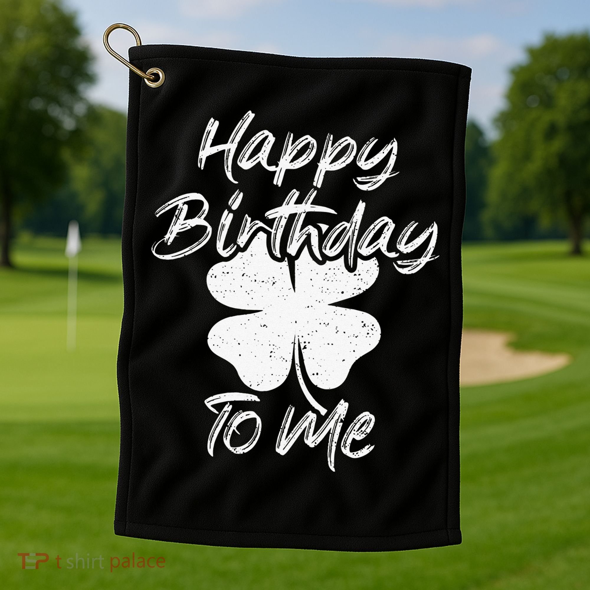 St. Patrick's Day Happy Birthday Lucky Leprechaun Irish Golf Towel