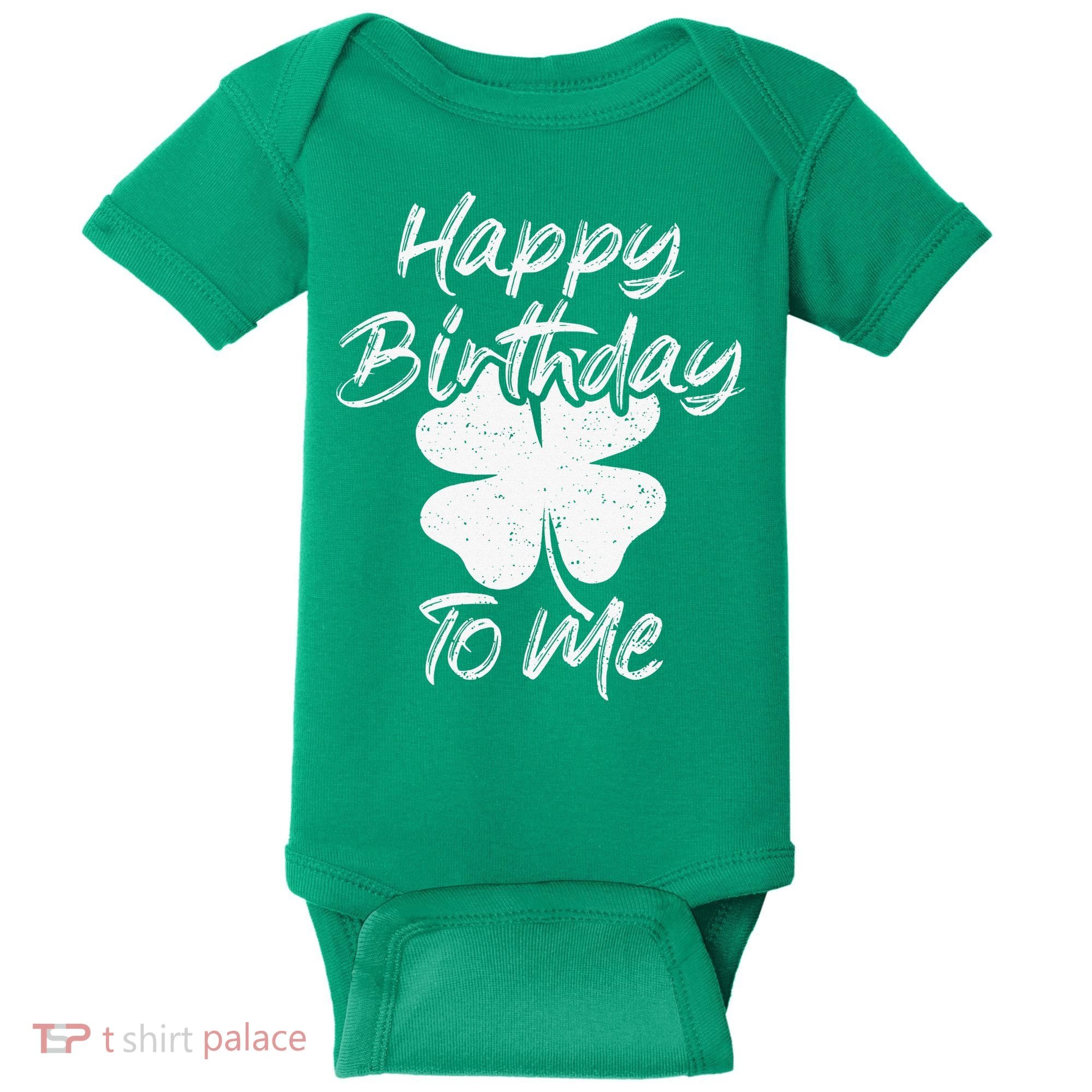 St. Patrick's Day Happy Birthday Lucky Leprechaun Irish Baby Bodysuit