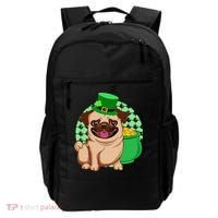 St Patricks Day Lucky Pug Dog Leprechaun Irish Shamrock Backpack thumb 0