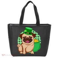 St Patricks Day Lucky Pug Dog Leprechaun Irish Shamrock Tote Bag thumb 0