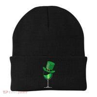 St Patricks Day Lucky Sparkly Wine Glass Beanie thumb 0