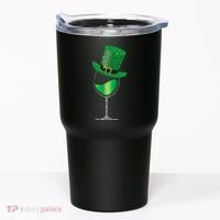 St Patricks Day Lucky Sparkly Wine Glass Tumbler thumb 0