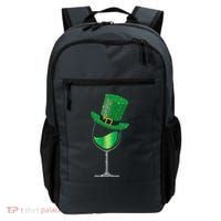 St Patricks Day Lucky Sparkly Wine Glass Backpack thumb 0