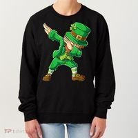 St Patricks Day Dabbing Leprechaun Boys Kids Men Dab Youth Women's Sweatshirt thumb 0