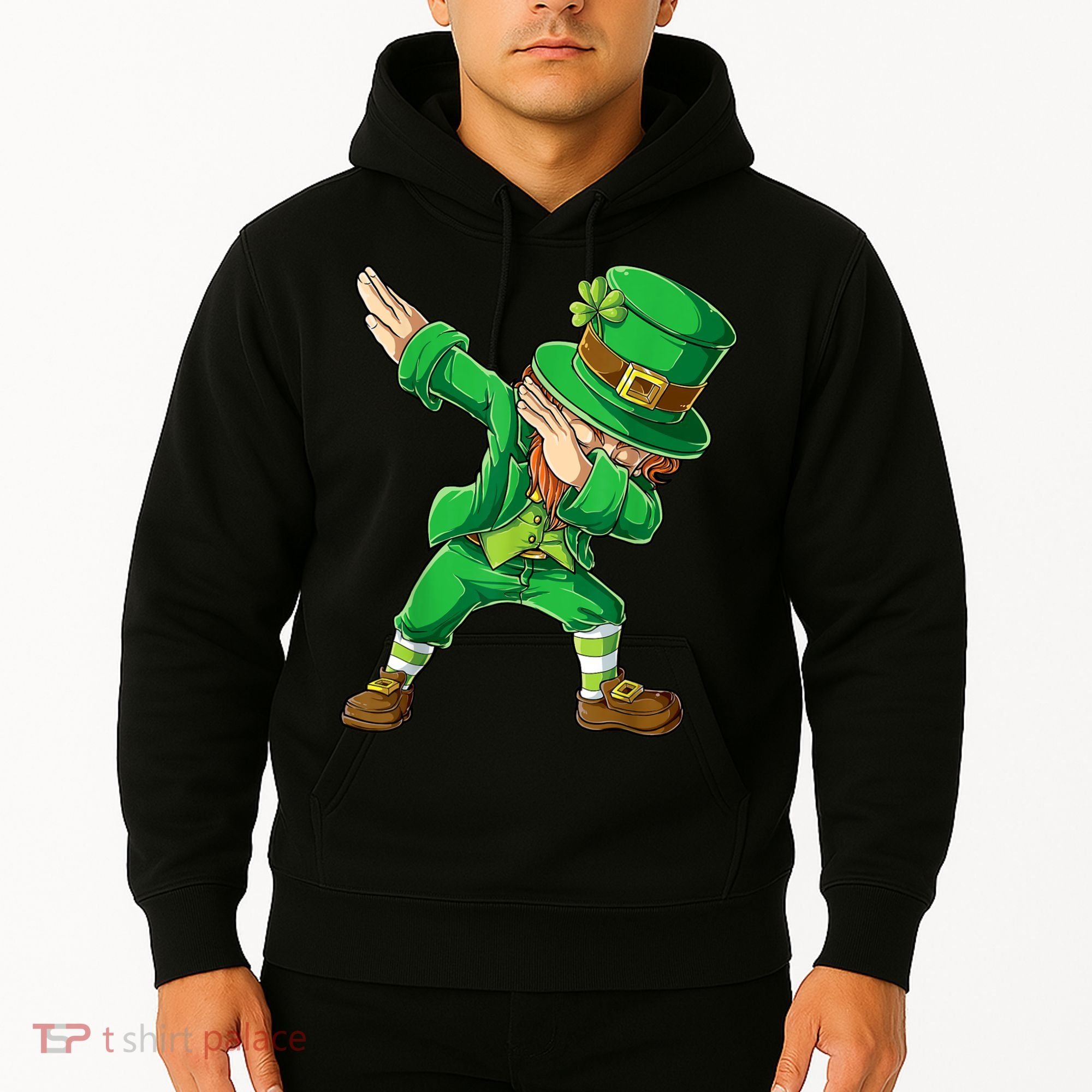 St Patricks Day Dabbing Leprechaun Boys Kids Men Dab Youth Hoodie