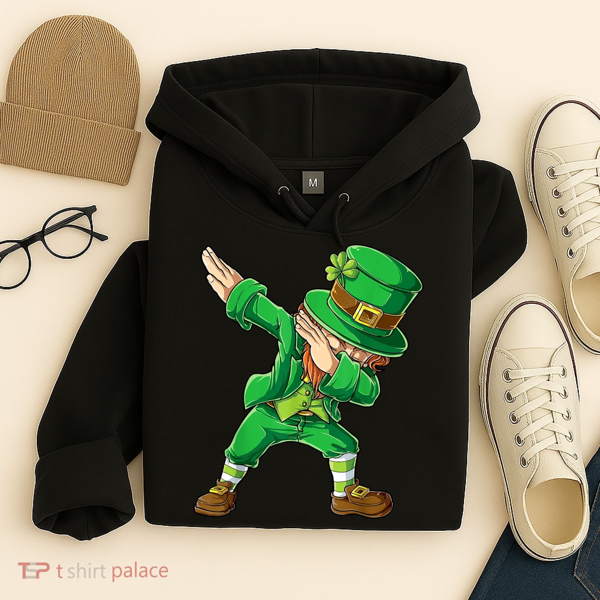 St Patricks Day Dabbing Leprechaun Boys Kids Men Dab Youth Hoodie