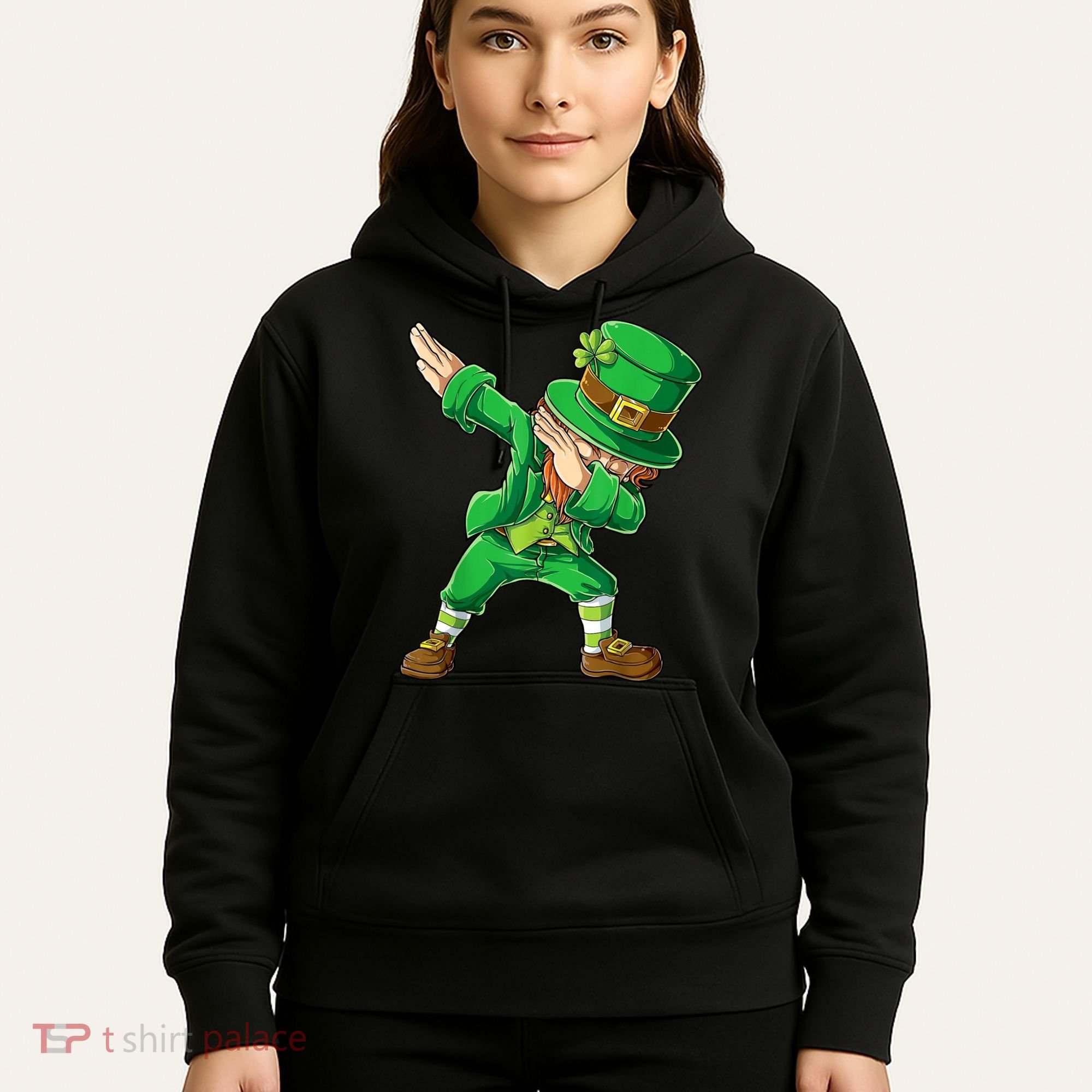 St Patricks Day Dabbing Leprechaun Boys Kids Men Dab Youth Hoodie