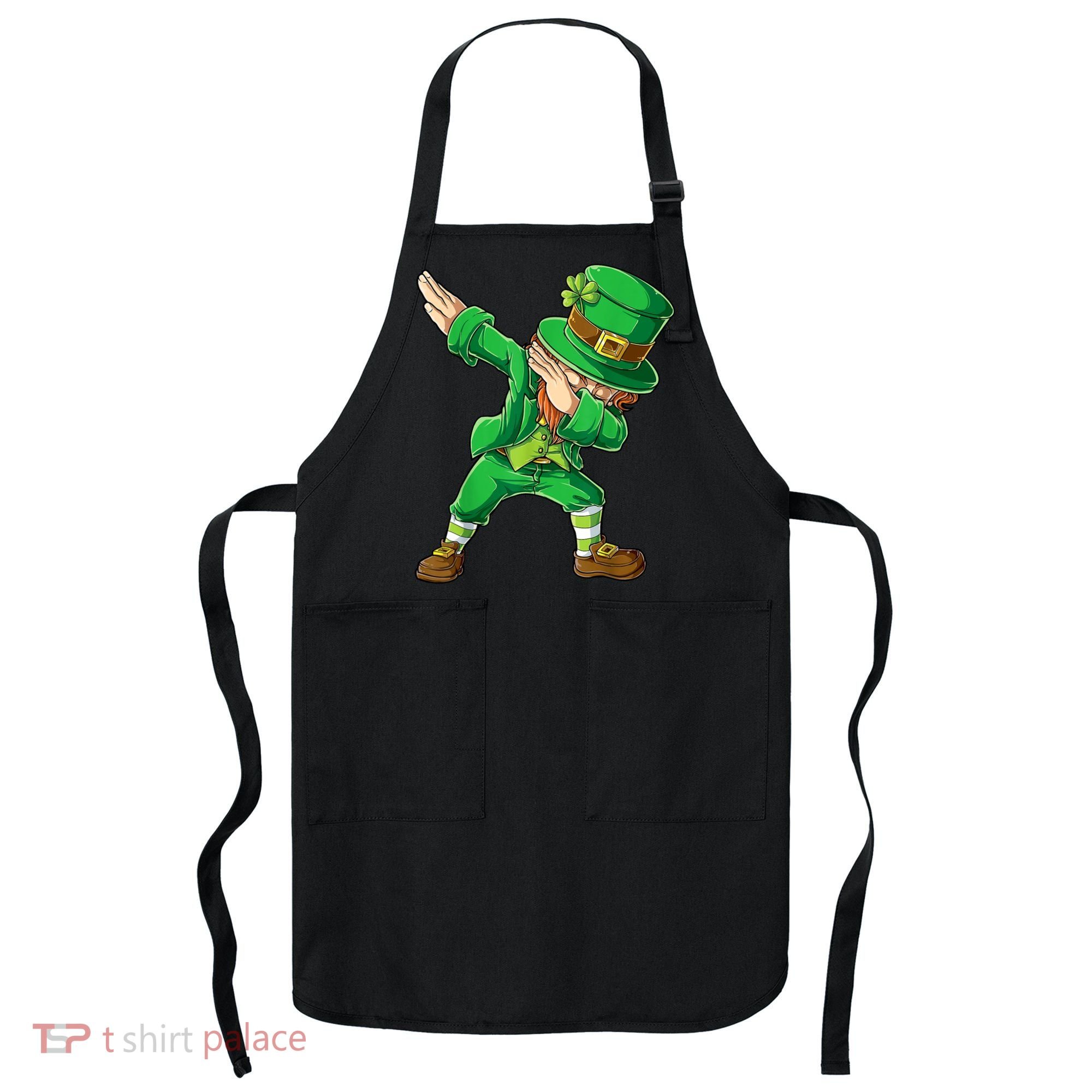 St Patricks Day Dabbing Leprechaun Boys Kids Men Dab Youth Apron