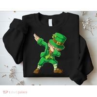 St Patricks Day Dabbing Leprechaun Boys Kids Men Dab Youth Sweatshirt thumb 2