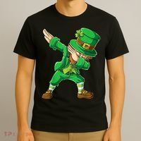 St Patricks Day Dabbing Leprechaun Boys Kids Men Dab Youth T-Shirt thumb 3