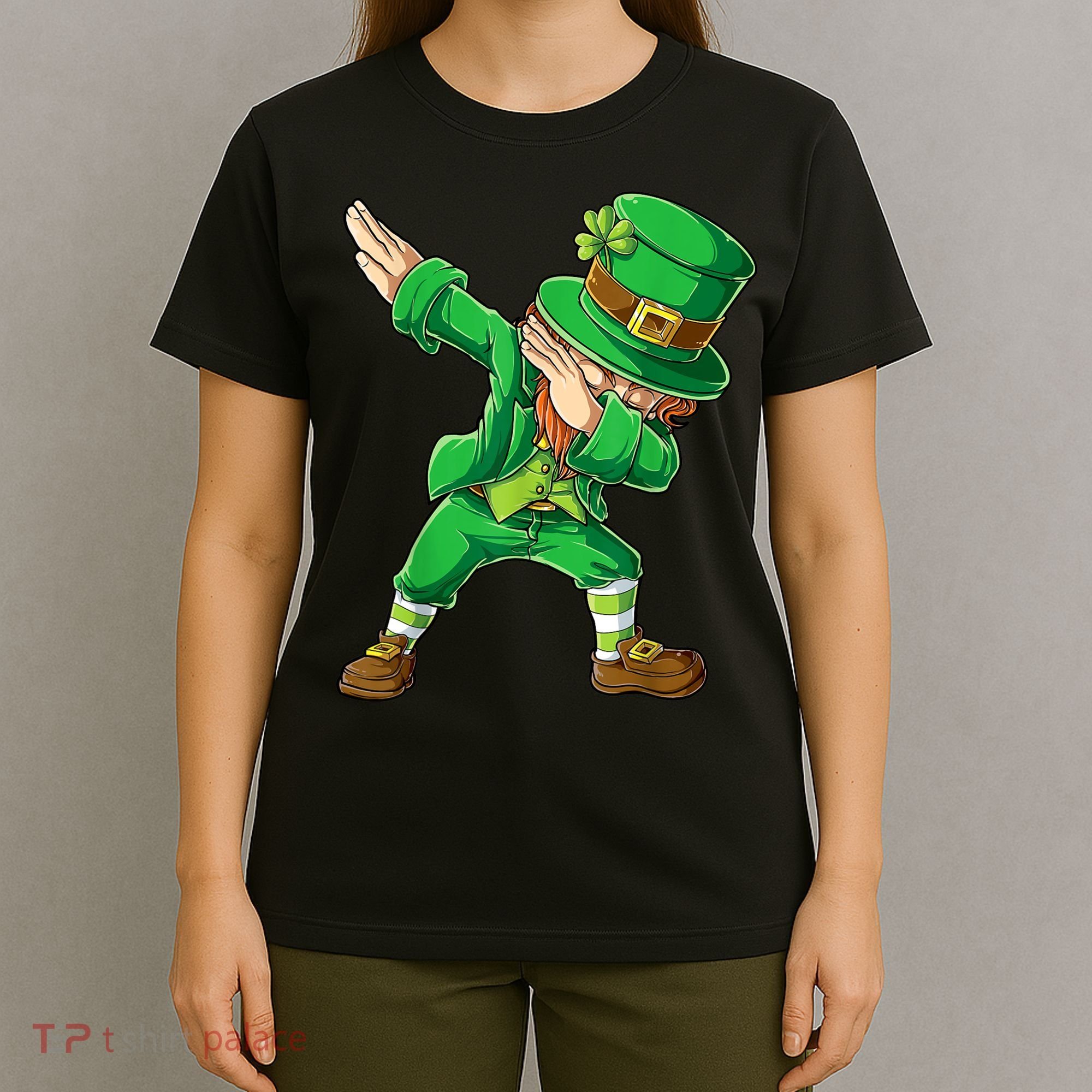 St Patricks Day Dabbing Leprechaun Boys Kids Men Dab Youth T-Shirt