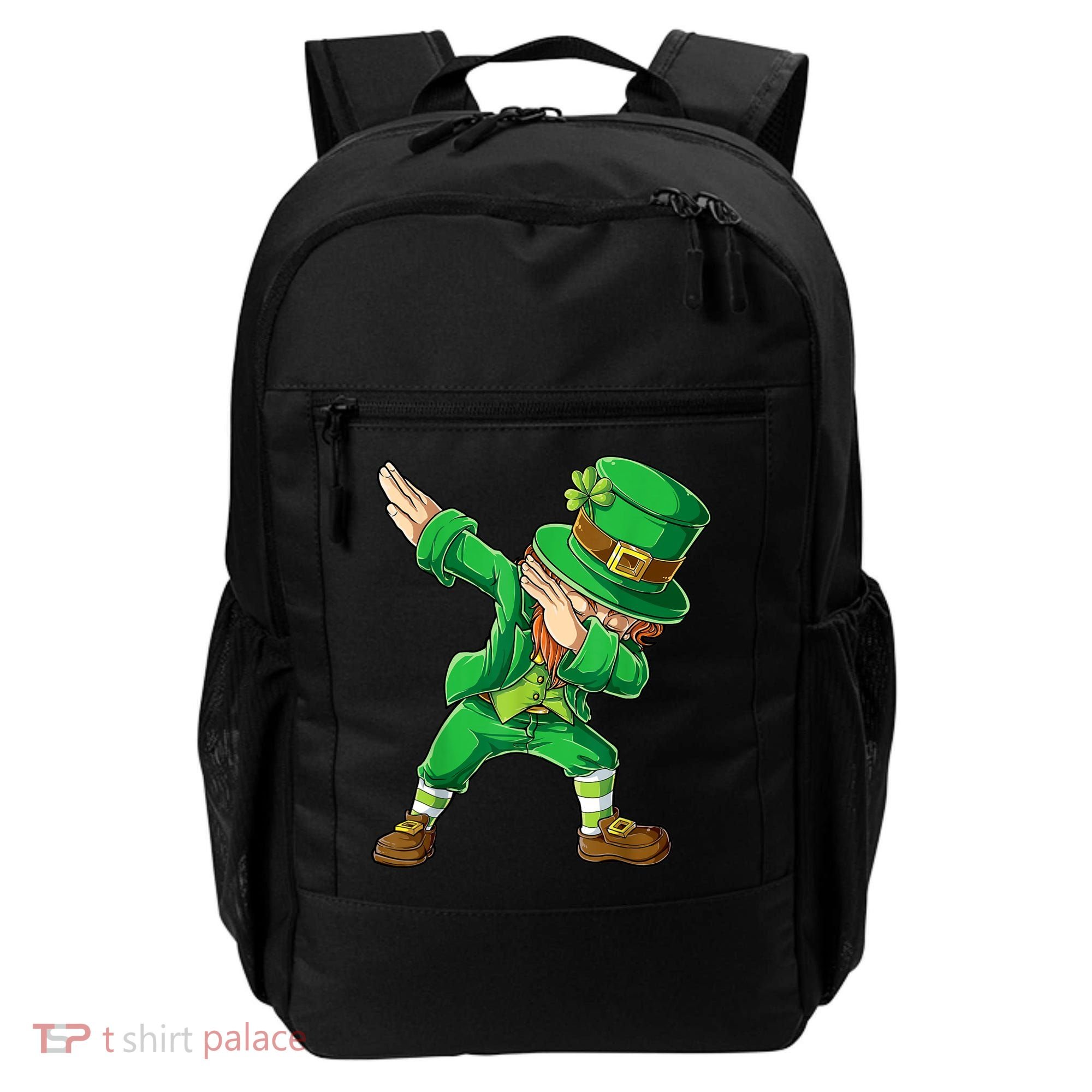 St Patricks Day Dabbing Leprechaun Boys Kids Men Dab Youth Backpack
