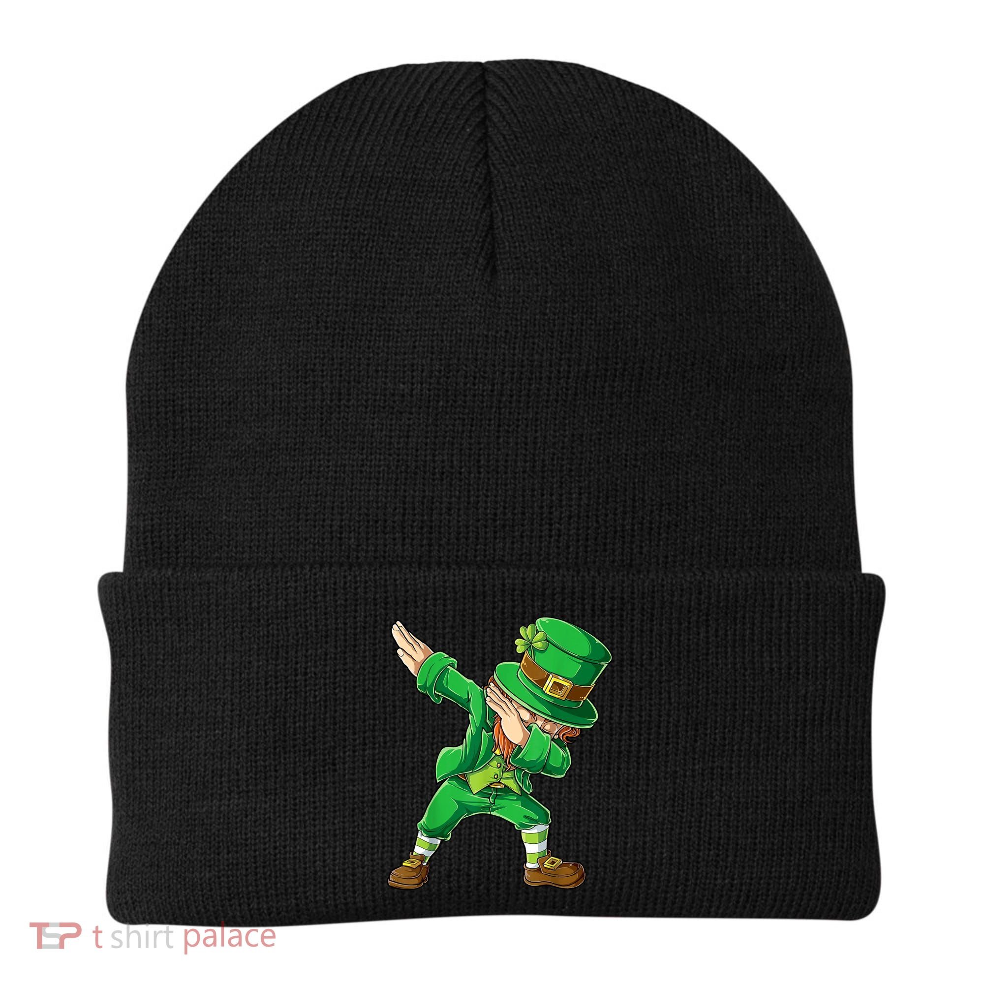 St Patricks Day Dabbing Leprechaun Boys Kids Men Dab Youth Beanie