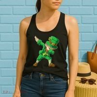 St Patricks Day Dabbing Leprechaun Boys Kids Men Dab Youth Women's Tank Top thumb 2