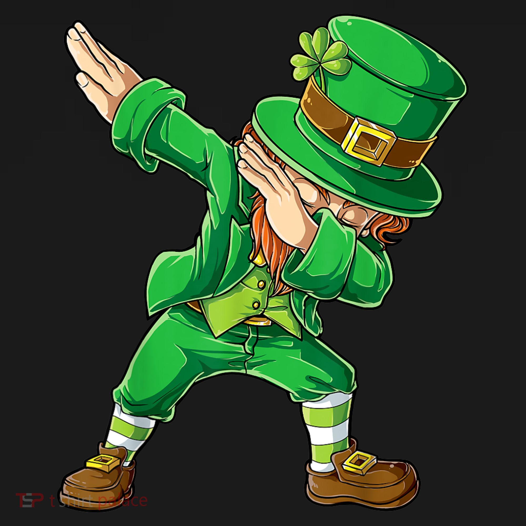 St Patricks Day Dabbing Leprechaun Boys Kids Men Dab Youth Women's Tank Top