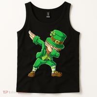 St Patricks Day Dabbing Leprechaun Boys Kids Men Dab Youth Tank Top thumb 2