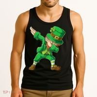 St Patricks Day Dabbing Leprechaun Boys Kids Men Dab Youth Tank Top thumb 3