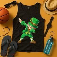St Patricks Day Dabbing Leprechaun Boys Kids Men Dab Youth Tank Top thumb 4