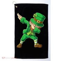 St Patricks Day Dabbing Leprechaun Boys Kids Men Dab Youth Golf Towel thumb 0