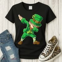 St Patricks Day Dabbing Leprechaun Boys Kids Men Dab Youth Women's T-Shirt thumb 3
