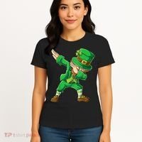 St Patricks Day Dabbing Leprechaun Boys Kids Men Dab Youth Women's T-Shirt thumb 4
