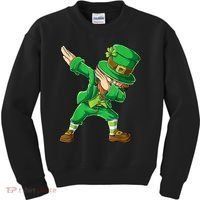 St Patricks Day Dabbing Leprechaun Boys Kids Men Dab Youth Kids Sweatshirt thumb 0