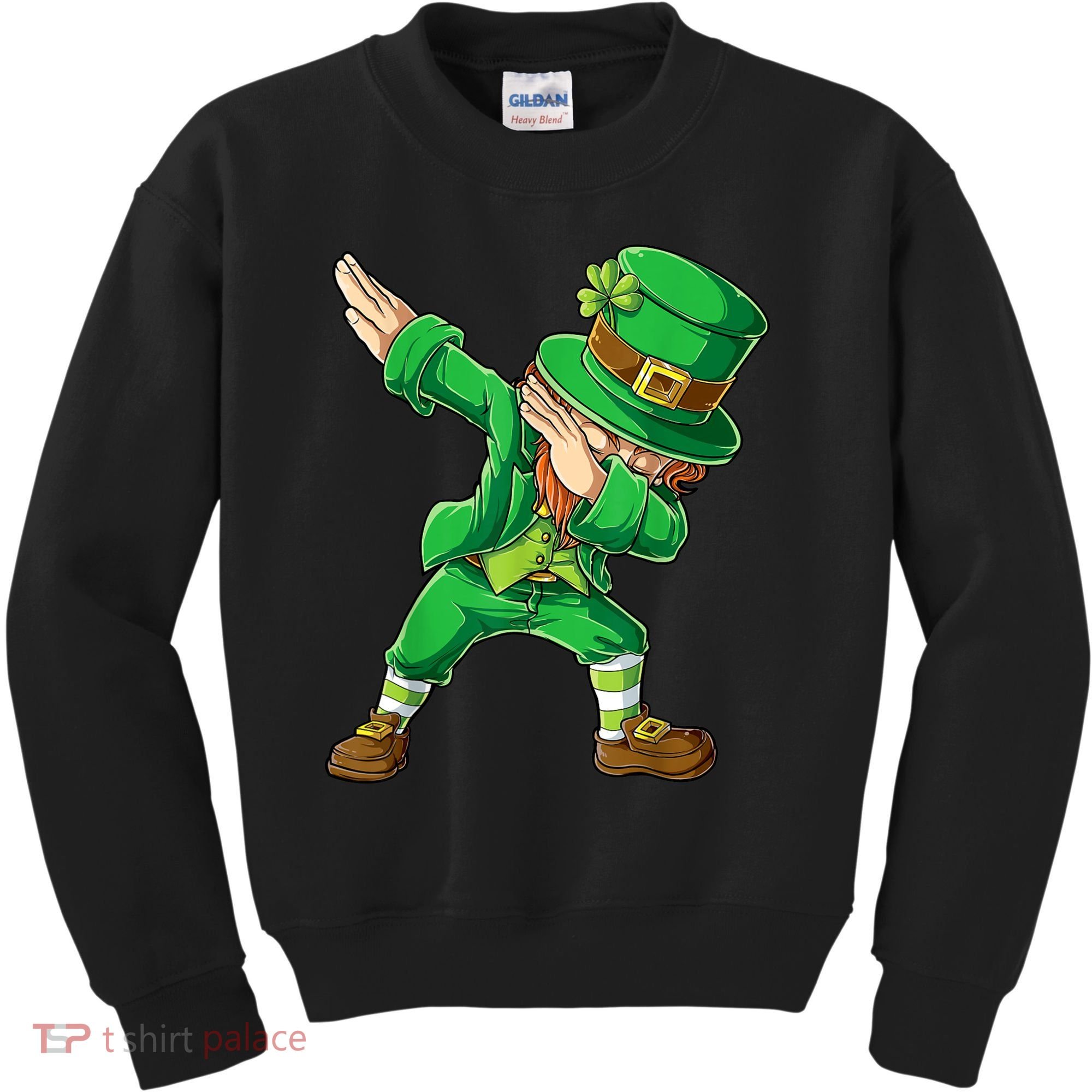 St Patricks Day Dabbing Leprechaun Boys Kids Men Dab Youth Kids Sweatshirt