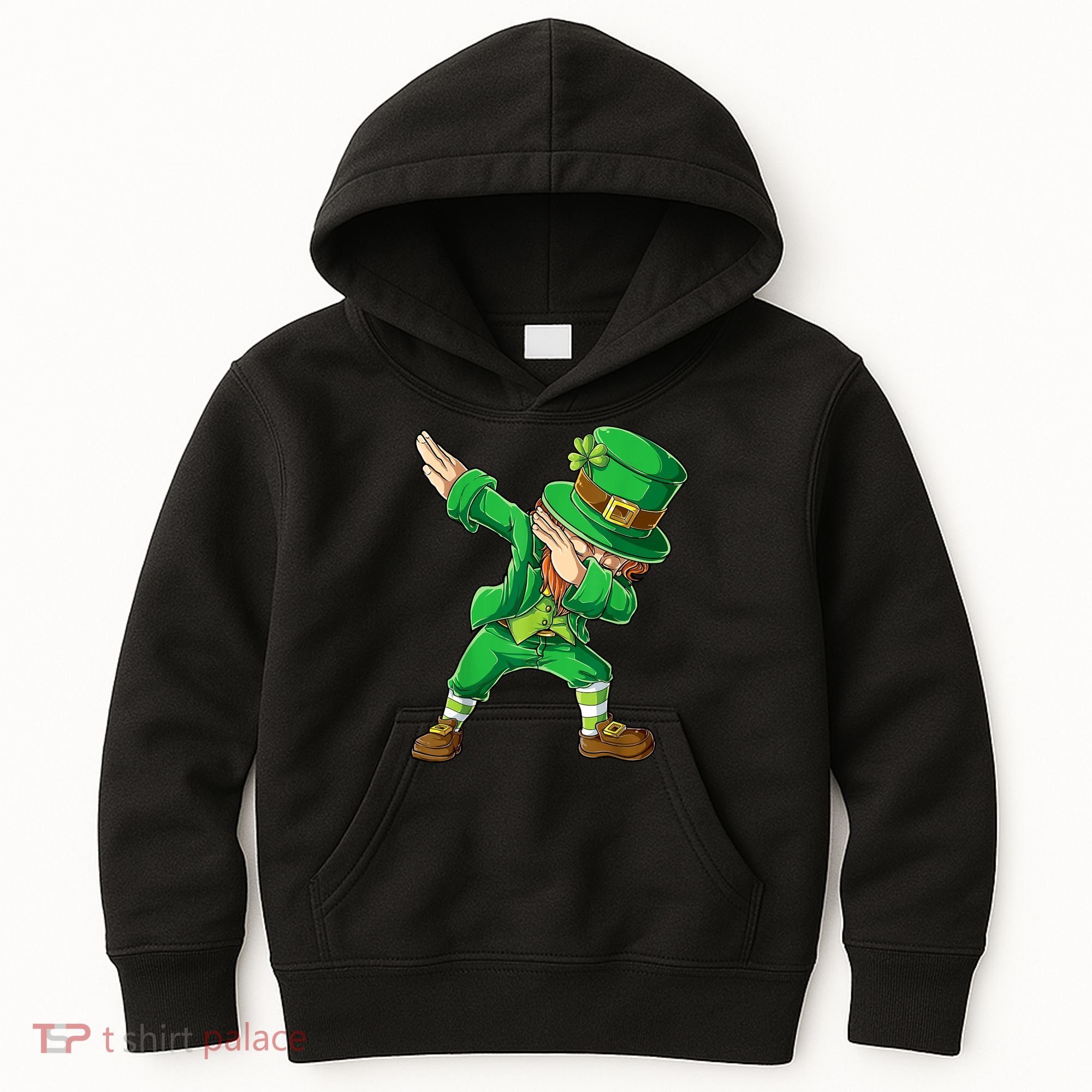 St Patricks Day Dabbing Leprechaun Boys Kids Men Dab Youth Kids Hoodie