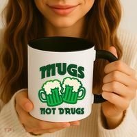 St Patricks Day Mugs Not Drugs Drink Green Beer Coffee Mug thumb 3