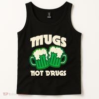 St Patricks Day Mugs Not Drugs Drink Green Beer Tank Top thumb 2