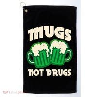 St Patricks Day Mugs Not Drugs Drink Green Beer Golf Towel thumb 0