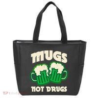 St Patricks Day Mugs Not Drugs Drink Green Beer Tote Bag thumb 0