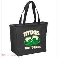St Patricks Day Mugs Not Drugs Drink Green Beer Tote Bag thumb 2