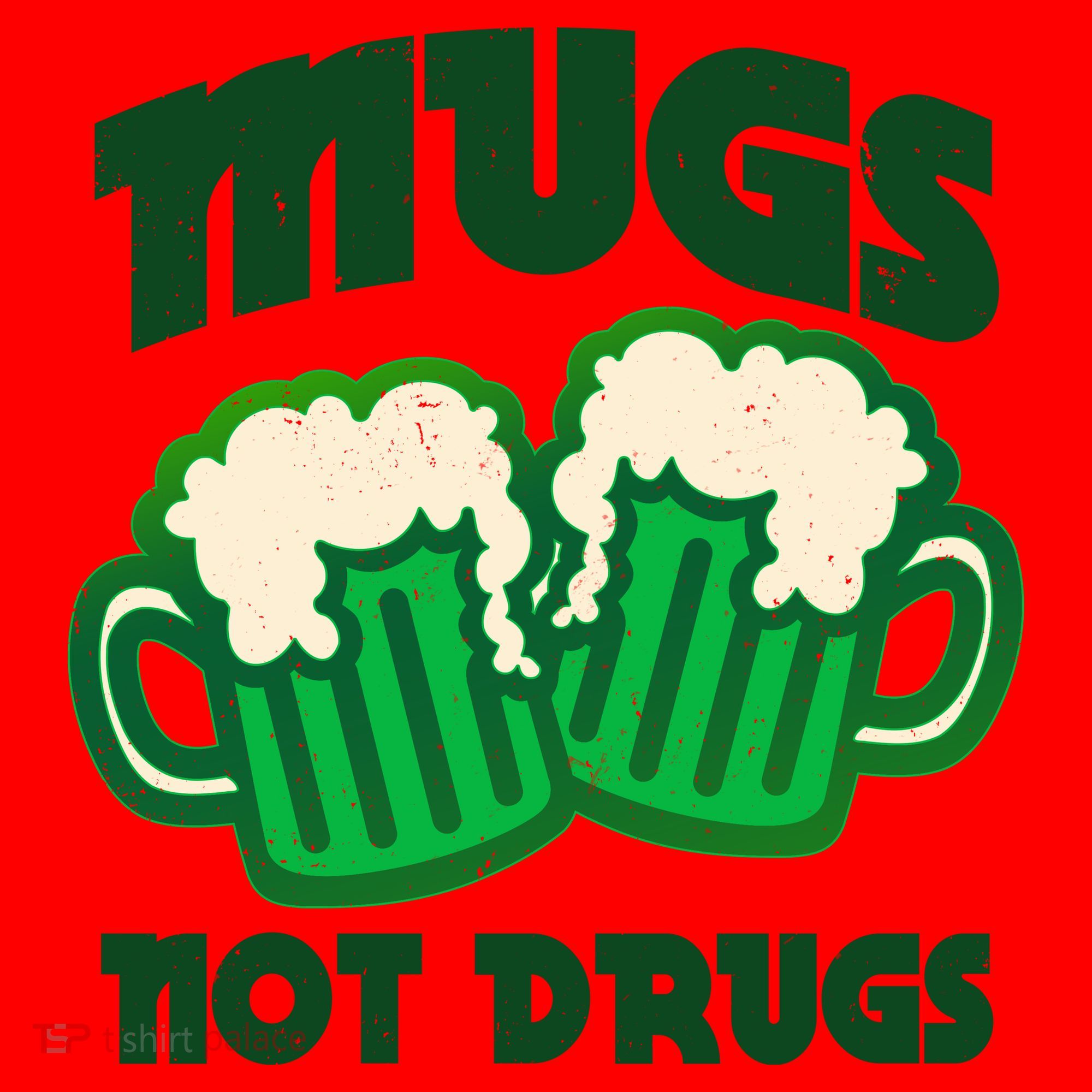 St Patricks Day Mugs Not Drugs Drink Green Beer Santa Hat