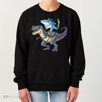 Shark Pirate Dinosaur T Rex Funny Jawsome Gifts Hoodie Women's Sweatshirt thumb 0