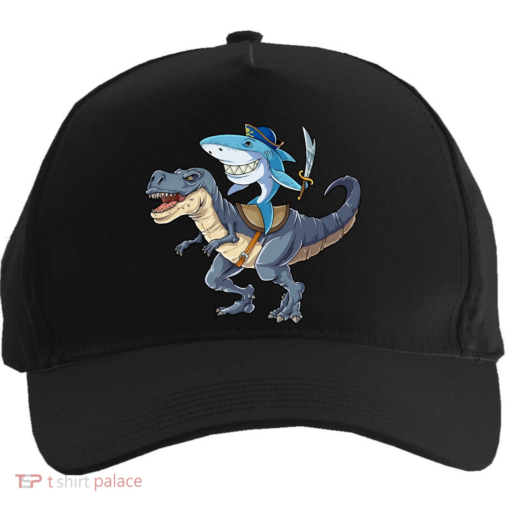 Shark Pirate Dinosaur T Rex Funny Jawsome Gifts Hoodie Five-Panel Snapback Cap
