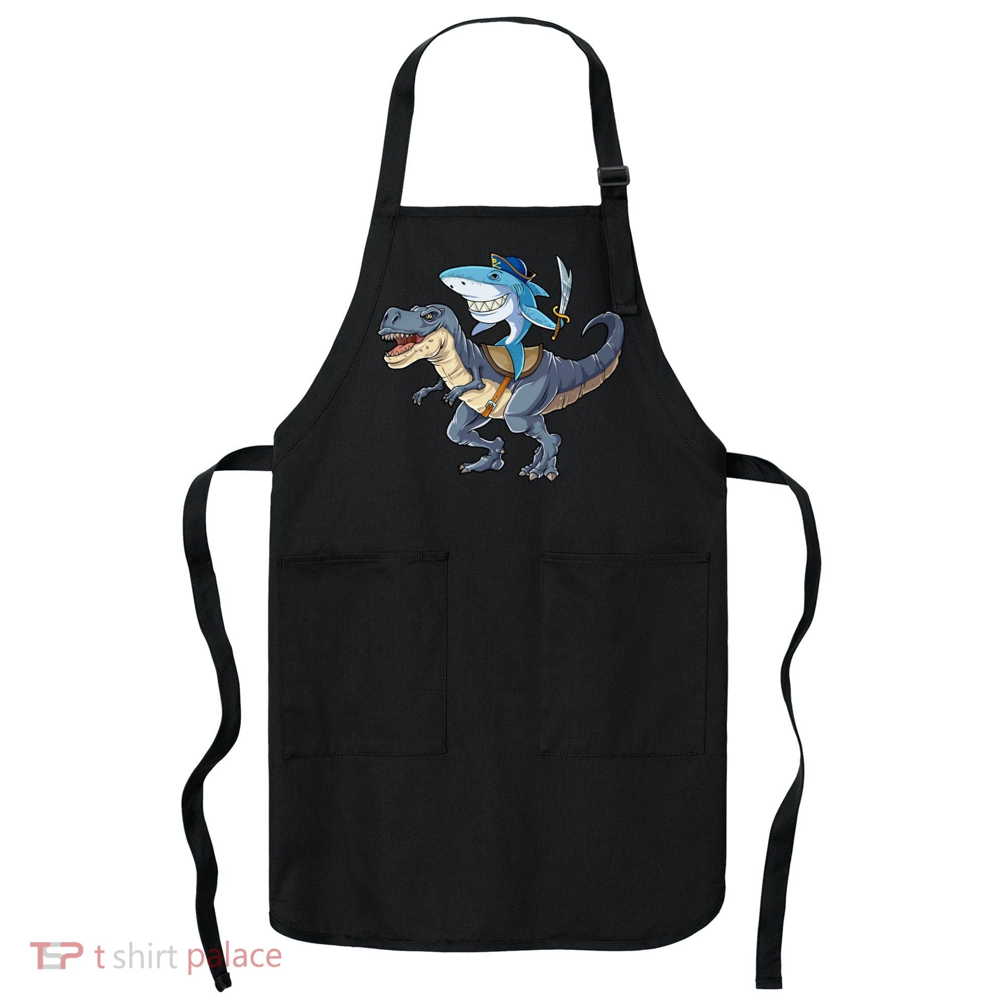 Shark Pirate Dinosaur T Rex Funny Jawsome Gifts Hoodie Apron