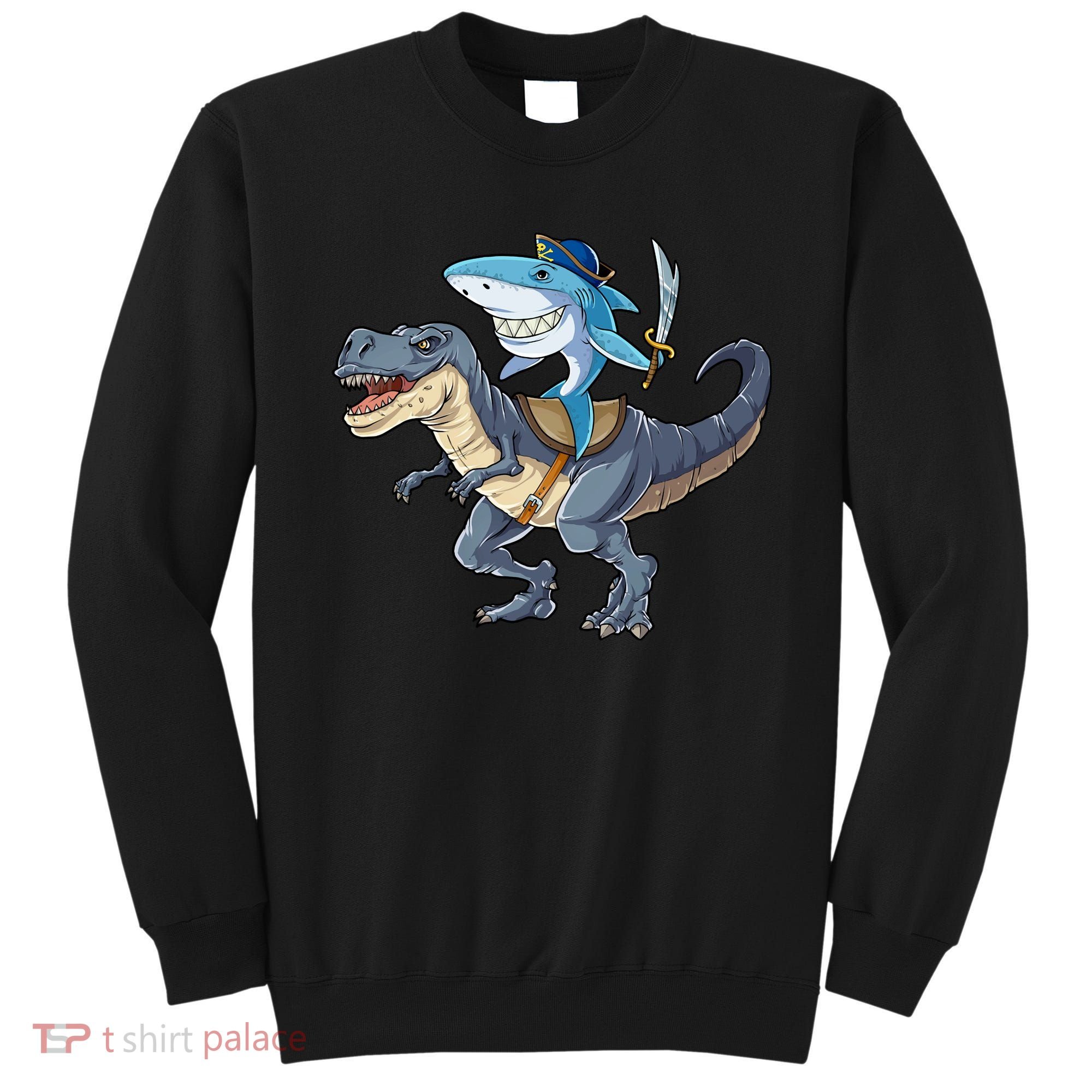 Shark Pirate Dinosaur T Rex Funny Jawsome Gifts Hoodie Sweatshirt